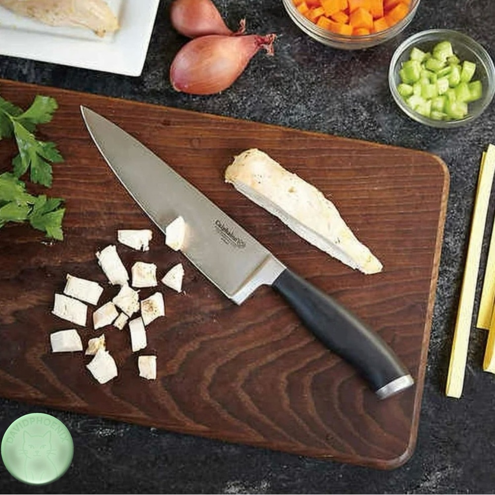 Calphalon Contemporary Self-Sharpening 15 Pc Knife Block Set Chef Santoku Knife - Picture 13 of 14